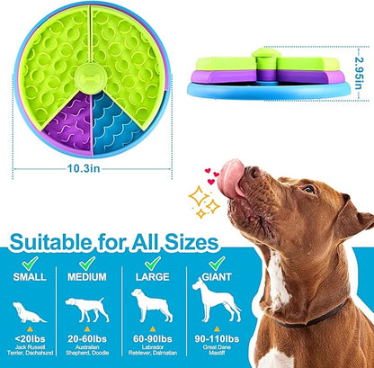 Slow Feeder Dog Bowls 3 Layers, Interactive Dog Puzzle Game, Dog Enrichment Toys, Anti-Slip Slow Eating Dog Bowl, Maze Dog Food Bowl, Anti-Choking Puzzle Feeder Dog Bowl for Dogs & Cats