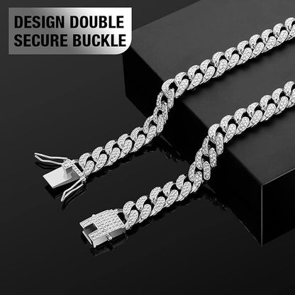 Dog Chain Silver Cuban Collars 30inch)