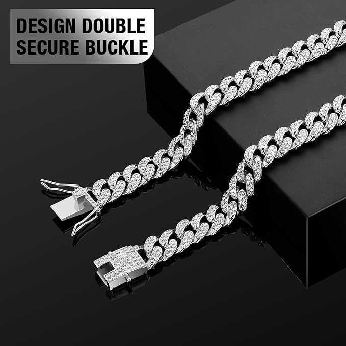 Dog Chain Silver Cuban Collars 20inch)