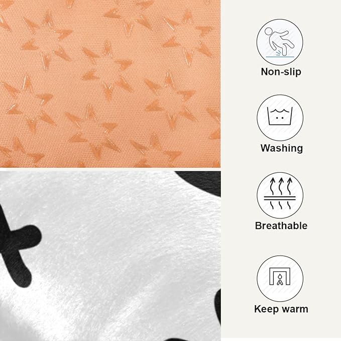 Black Rabbit Pet Bed Pad Soft Dog Bed Mat with Anti-Slip Bottom 36'' x 24''