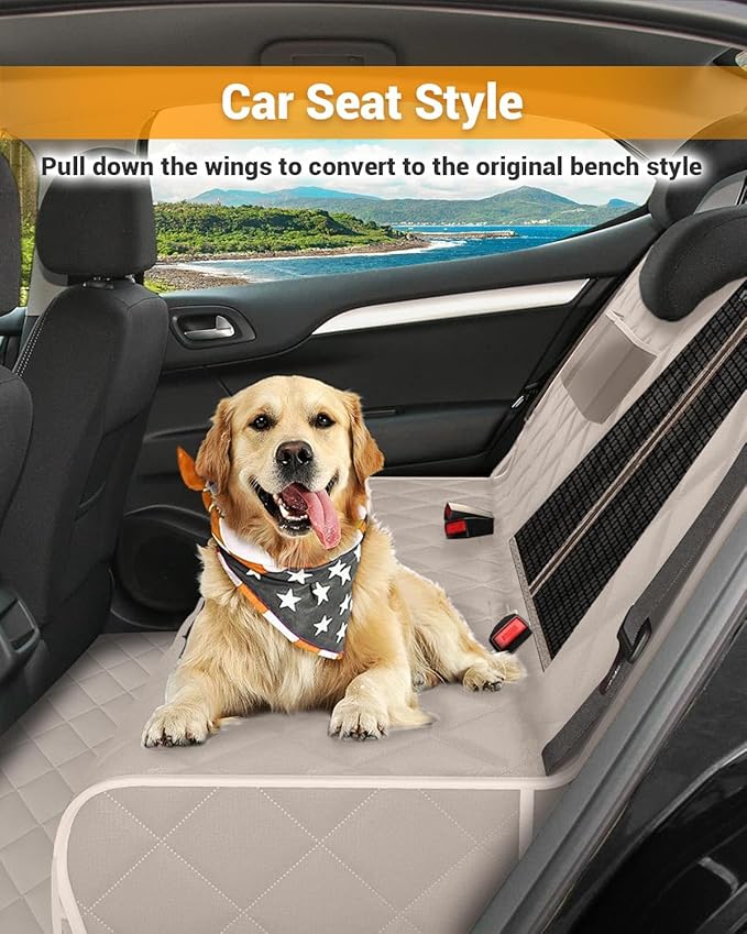 Dog Car Seat Cover 600D Heavy 100% Waterproof