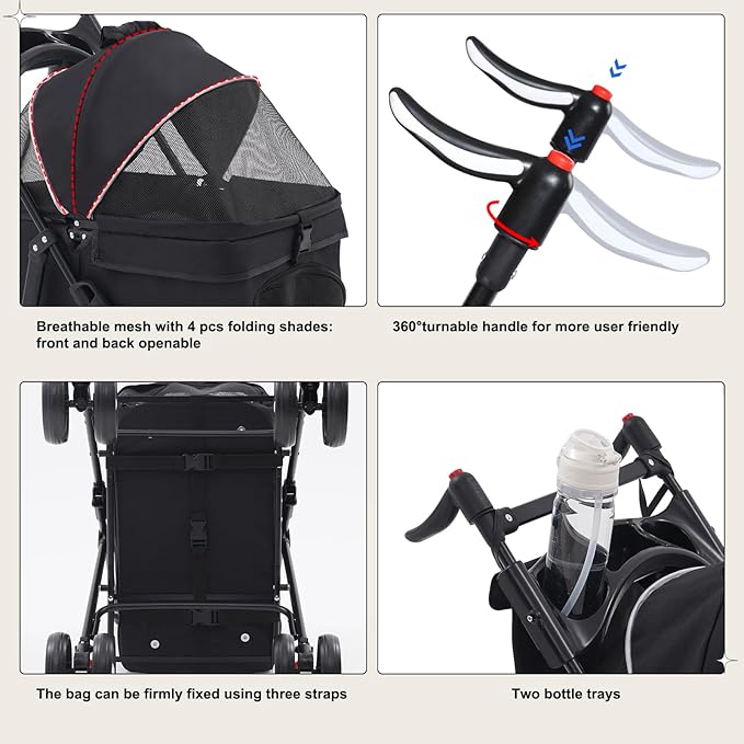 Pet Stroller 3-in-1 20KG,Pet Travel