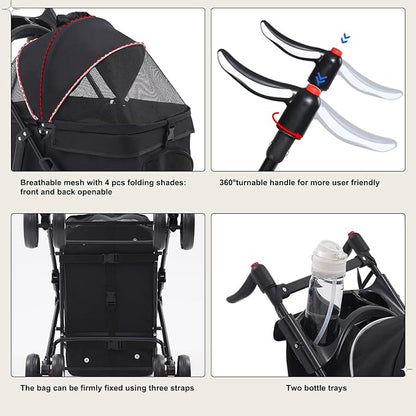 Pet Stroller 3-in-1 20KG,Pet Travel