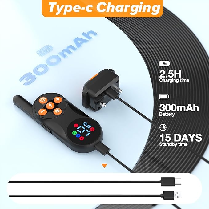 Dog Training Collar with Remote 1000FT Electric 3 Modes, Lock,IPX7 Waterproof