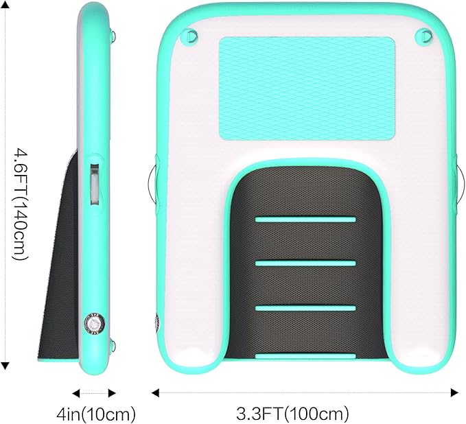 Inflatable Dog Raft Boat Dock Ramp Ladder Water 4.6ft x 3ft x 4in