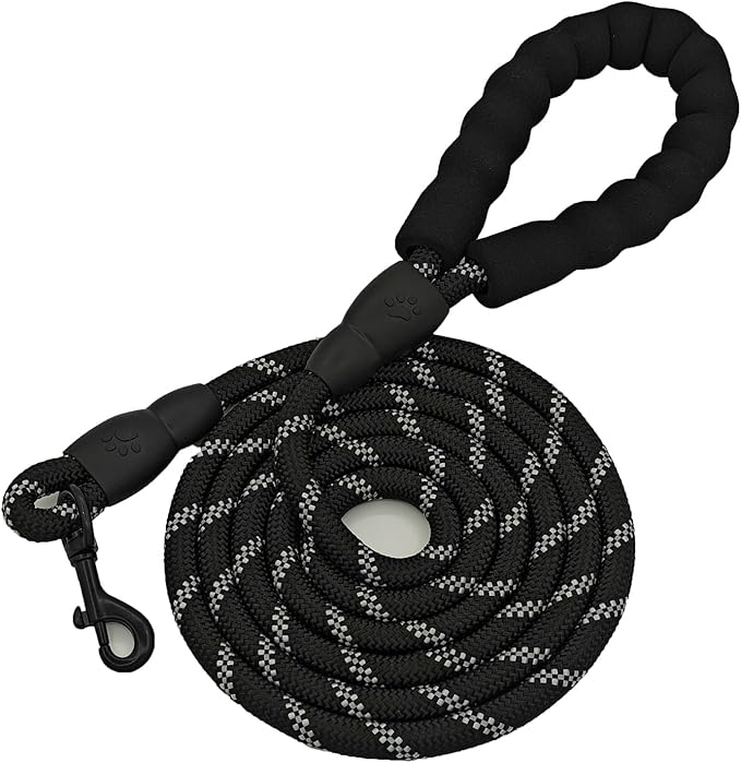 Rope Dog Leash with Comfortable Hand Grip 6.5 FT