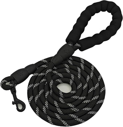 Rope Dog Leash with Comfortable Hand Grip 6.5 FT
