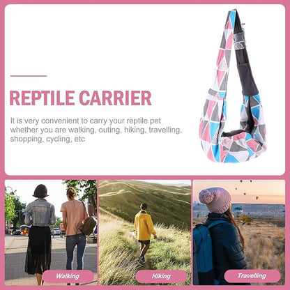 Ipetboom 1pc Pet Backpack Pet Carrier Pouch Leopard Gecko Carrier Dog Backpack Travel Lizard Bag Travel Purse Backpack Reptile Pet Carrying Pouch Polyester One Shoulder Pet Supplies