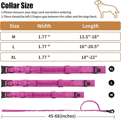 Tactical Dog Collar Leash Set
