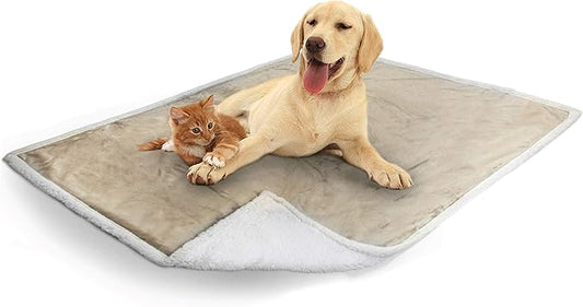PetAmi WATERPROOF Dog Blanket for Medium Large Dog 60x40 Taupe