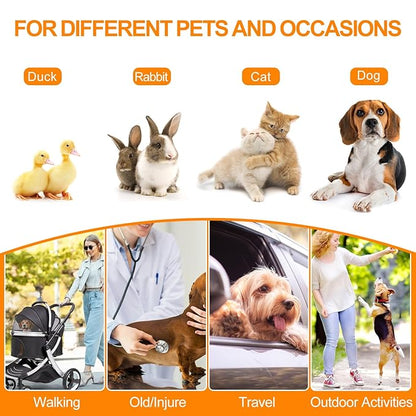 Pet Stroller for middle dogs zipperless with cat