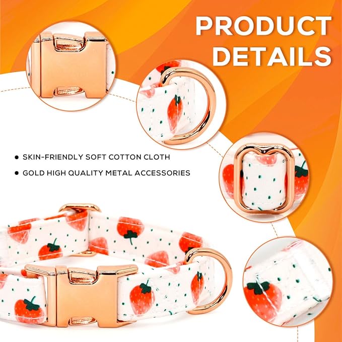 Strawberry Dog Bow Tie Dog Collar Accessory