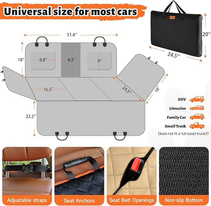 Back Seat Extender for Dogs Window,100% Waterproof