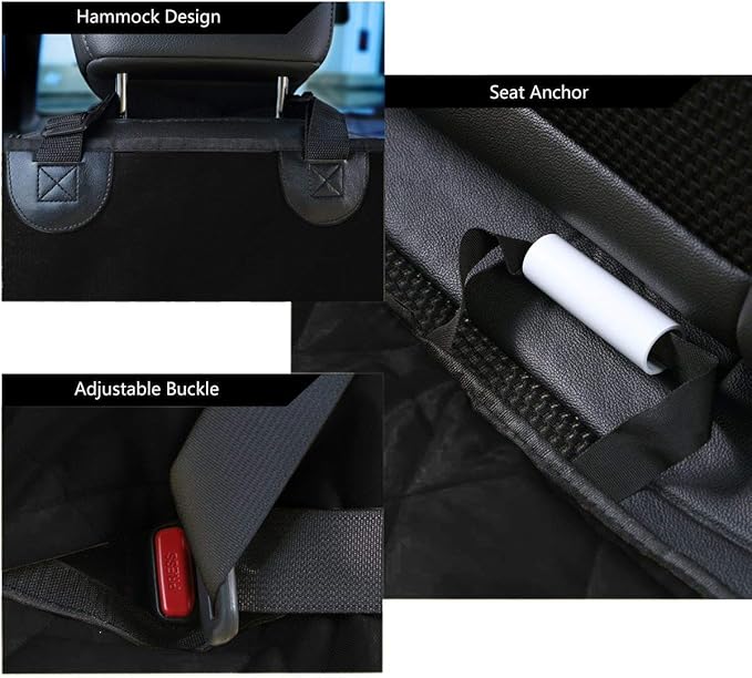 PET MAGASIN Durable Black Pet Car Seat Cover