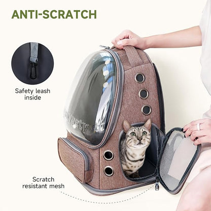 Cat Backpack Carrier 15lbs, Transparent