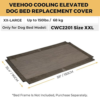 Veehoo Dog Bed Replacement Cover for CWC2201, Size XXL, Brown