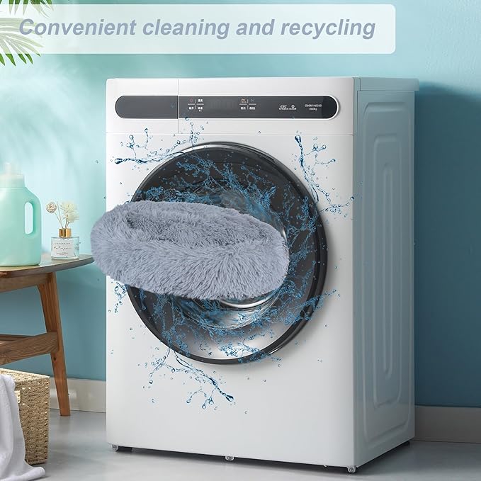 Calming Dog Bed for Small Medium Large Dogs (30 x 30 Inch,