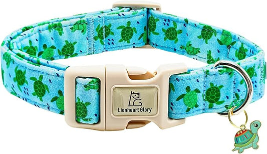 Lionheart glory Dog Collar Blue Sea Turtles Dogs