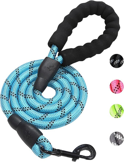 PETANK Slip Leads for Dogs 5 FT with Soft Padded Handle 5FT*1/2")