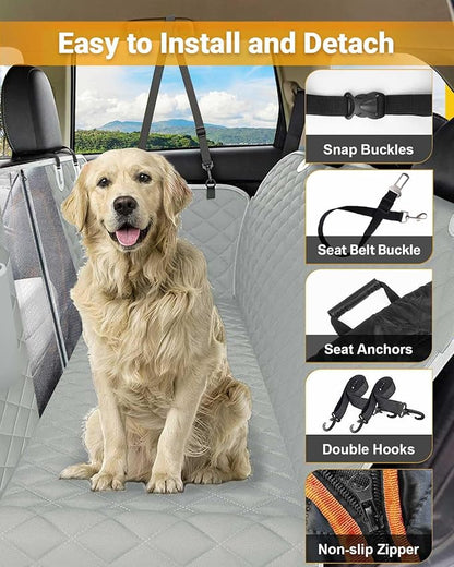 Dog Car Seat Cover 600D Heavy 100% Waterproof