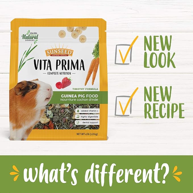 Sunseed Vita Prima Complete Nutrition Guinea Pig Food, 4 LBS