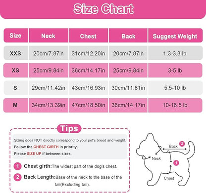 Dog Pajamas Cute Duck Soft Fleece Stretchy Dog Onesie Pet Pjs Fall Dog Clothes for Small Dogs Girl Boy (X-Small, Rose)