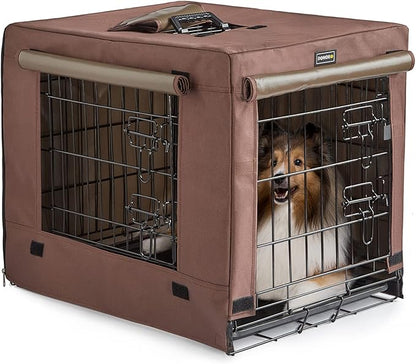 DONORO Dog Crates Kit for Small Size Dogs Indoor with Dog Crate Cover