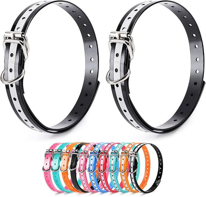 Replacement Collar Strap 3/4',Reflective,Adjustable,Metal Buckled,Waterproof Pack2)