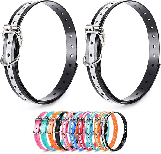 Replacement Collar Strap 3/4',Reflective,Adjustable,Metal Buckled,Waterproof Pack2)