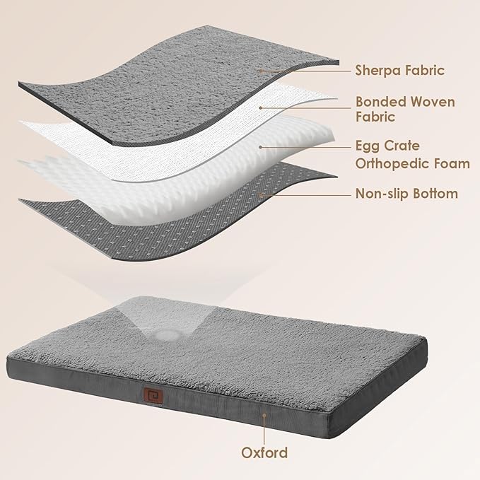 EHEYCIGA Orthopedic Medium Dog Beds for Small Dogs with Removable Washable Cover for Crate 30x20