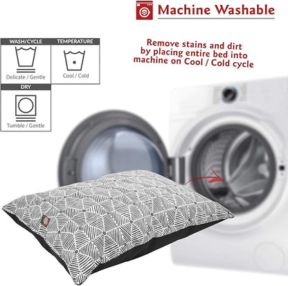 Majestic Pet Rectangle Medium Dog Bed Washable – Non Slip Comfy Pet Bed – Dog Crate Bed Super Value Pillow Dog Bed – Dog Kennel Bed for Sleeping 35 x 28 Inch