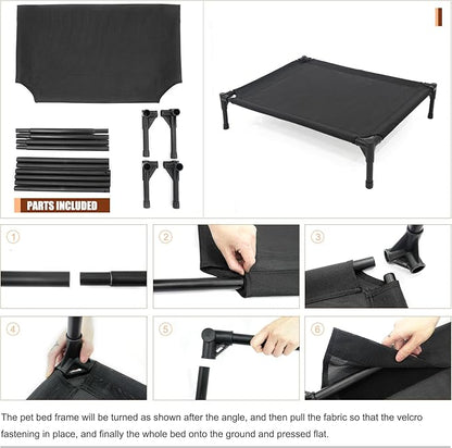 Elevated Dog Bed for Medium Dogs 150 LBs,