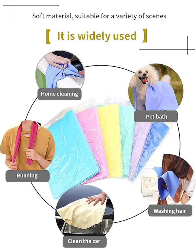 GabeFish Super Absorbent Shammy Dog Towels Quick Dry 5PC
