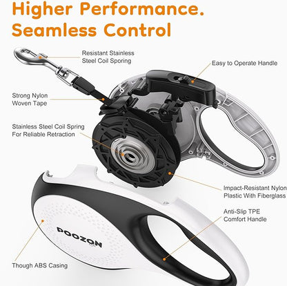 Retractable Dog Leash 360° Tangle 10/16 ft 33 lbs