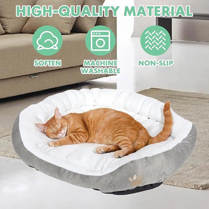 ShellKingdom Medium Dog Bed 35lbs, 23.62 19.68INCH (Grey)