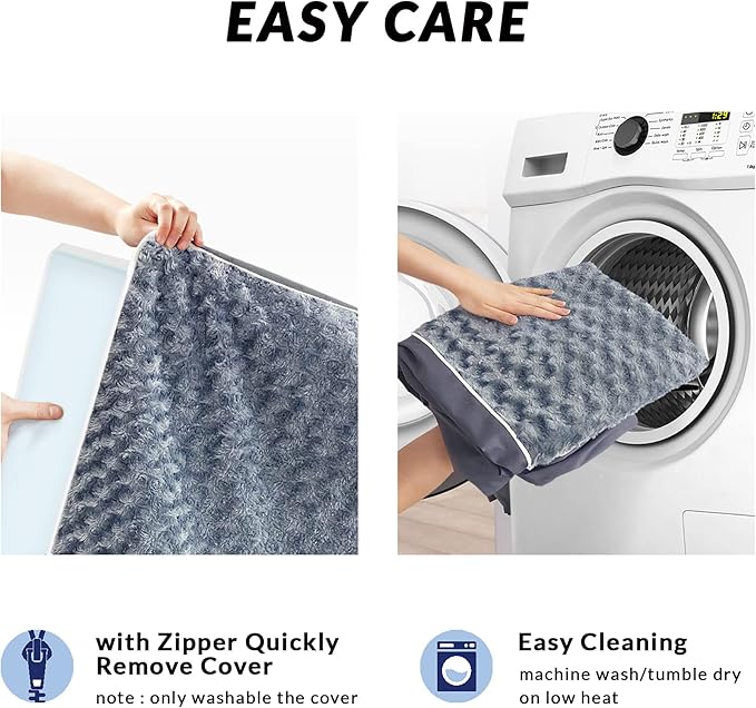 Figopage Orthopedic Memory Foam Dog Bed for Large Dogs (XXXL(50"x36"x3.5"), Grey)