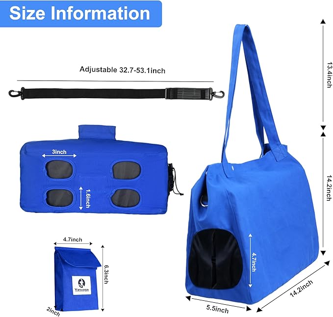 Cat Bag For Nail Trimming Pet Supplies， Color Blue Size M Cat Carrier Soft Backpack Hand Free Dog Travel Sling， Cat Grooming Holder With Adjustable Harness Storage Pocket Suitable For 5-11 lbs