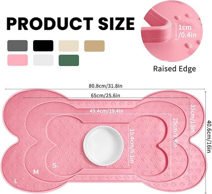 Dog Food Mat Anti-Slip Silicone Dog Bowl Mat