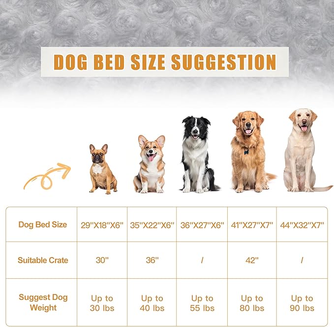 KSIIA Orthopedic Dog Beds Large Sized Dog Couch Waterproof Dog Bed Washable Dog Bed Egg Foam Pet Bed with Removable Bolster & Nonskid Bottom Large Dog Bed Sofa 36 x 27 x 6 Inch