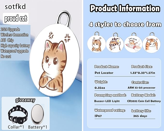 Cat Tracker-Airtag Cat Collar-Cat Tracker Collar-Pet Tracker