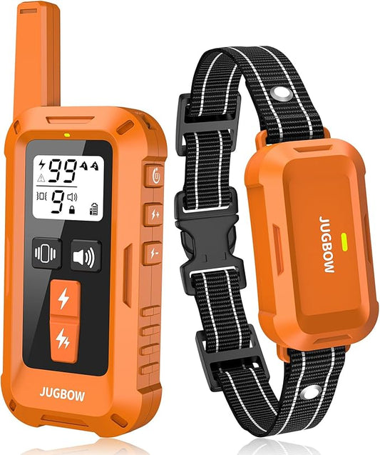 Jugbow Dog Training Collar - 4200FT Dog Training Collar with Remote, IPX7 Waterproof Electric Collar with 4 Training Modes, Security Lock, Rechargeable e-Collar