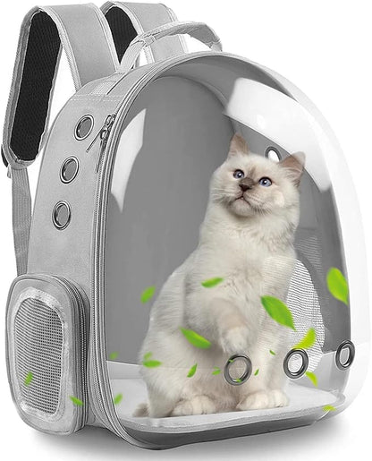 Cat Backpack Carrier,Expandable Pet Bubble Backpack Airline Approved, Pet Travel Carrying Bag for Small Medium Cats and Puppy with Hiking Walking Outdoor Use