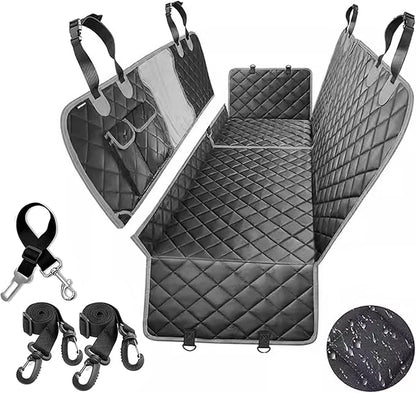 6 in 1 Split Dog Car Seat Cover for Back Seat 100% Waterproof 6 in 1)