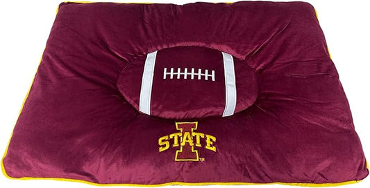 Pets First NCAA PET Bed- Iowa State Cyclones Soft & Cozy Plush Pillow Bed. - Sports Dog Bed. Cuddle, Warm Collegiate Mattress Bed for Cats & Dogs