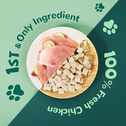 Freeze Dried Chicken for Dogs Cats, High Protein Raw Dog Food Topper, Single Fresh Ingredient Treats, 4.6oz, Rawhide Free