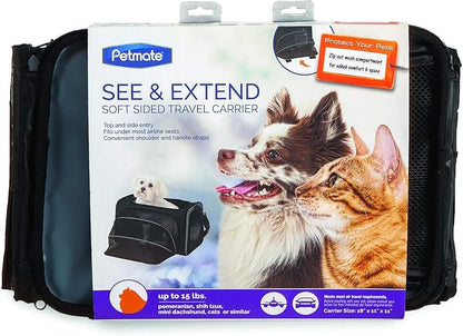 Petmate 21842 See and Extend Pets Carrier, Black