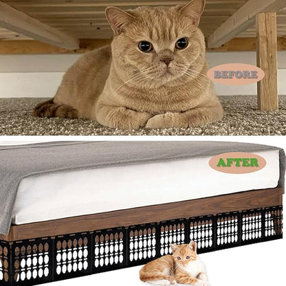 Under Bed Blocker for Pets - 14.7FT Underneath Couch Bumper Pet Toy Couch Guards Under Furniture Sofa Gap Barrier (m 25pcs)