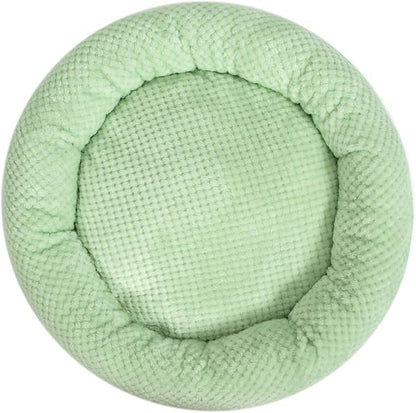 WONDER MIRACLE Fuzzy Deluxe Pet Beds, Super Plush Dog or Cat Beds Ideal for Dog Crates, Machine Wash & Dryer Friendly (24" x 24", Pastel Green)