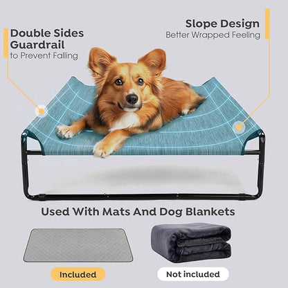 Veehoo Elevated Dog Bed with Washable Dog Pee Pads 100% Waterproof CWC2201CCP