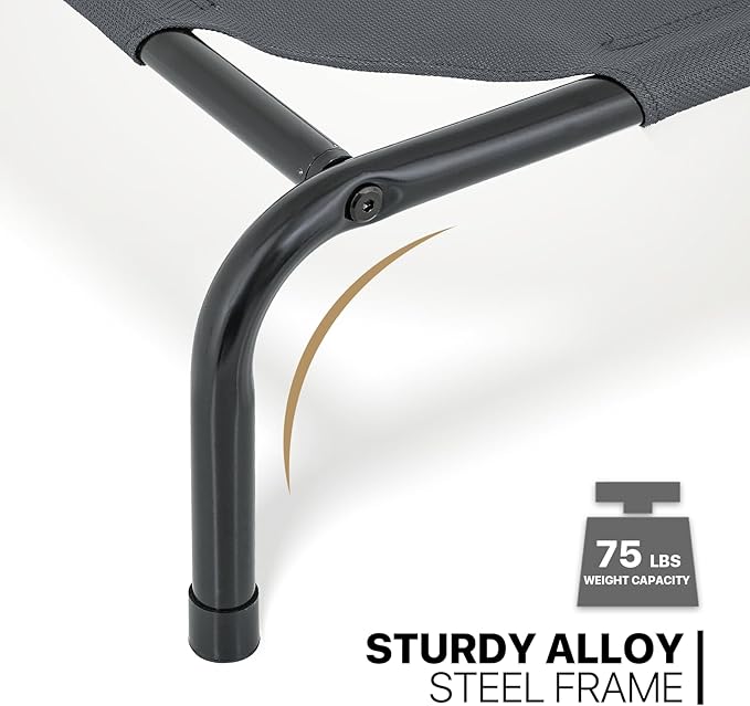 MoNiBloom Elevated Dog Bed Cooling Raised Ped Bed Portable Dog Cot for Camping or Beach 42 Inches